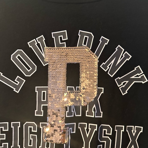Victoria’s Secret Pink sequin rhinestone t-shirt! - Picture 2 of 3